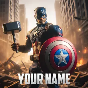 Captain America poster2 HD Image Font Generator